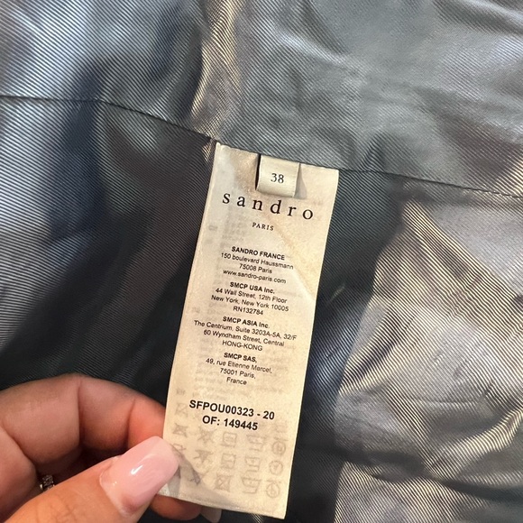 Emanuelle Satin Trim Double Breasted Coat - Picture 6 of 10